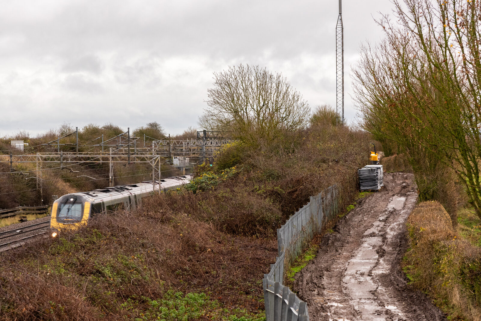 Milton Keynes Radweg Drainage-Plattenverlegung