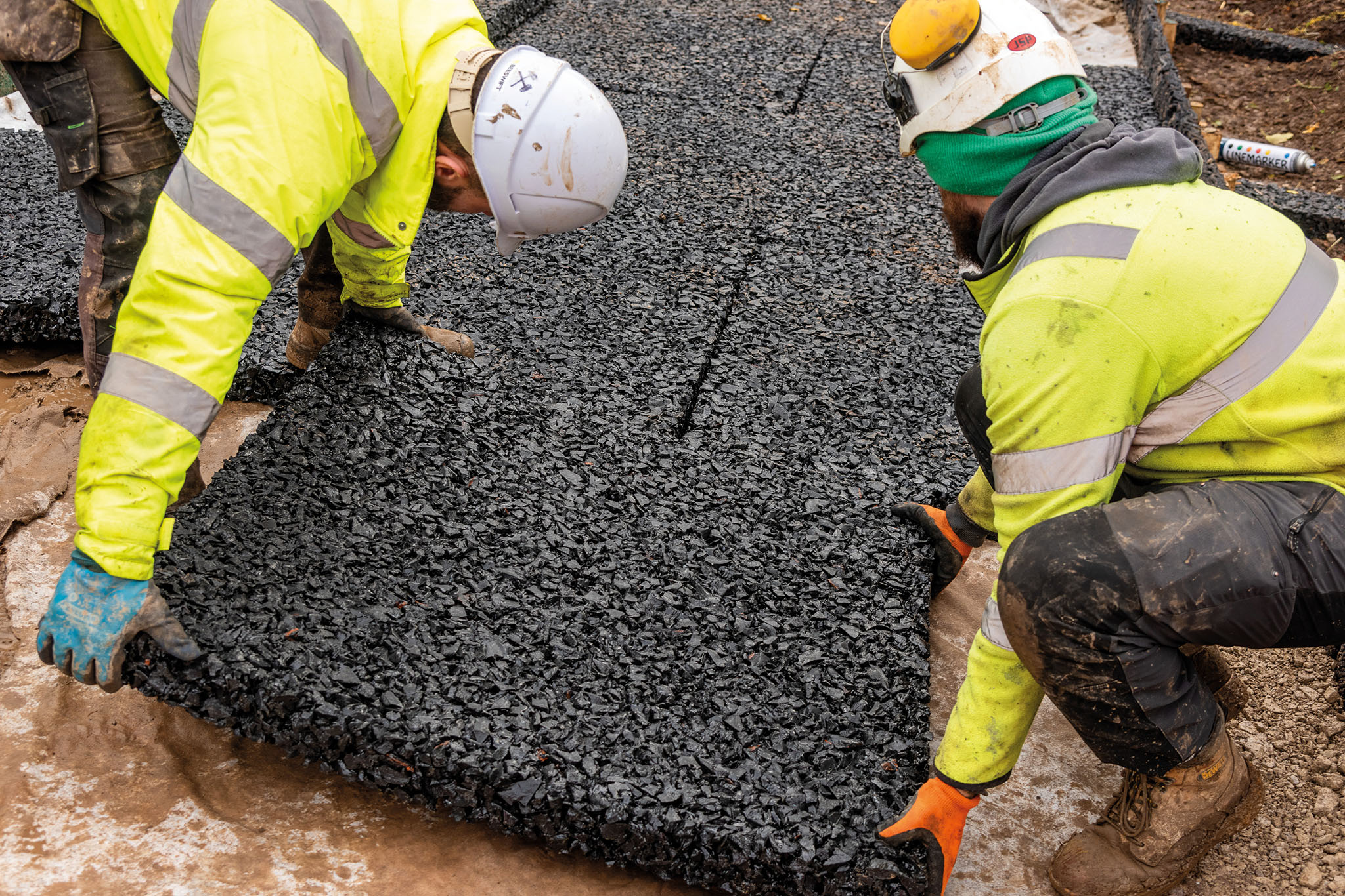 Verlegung von Drainagematten in Rosehill